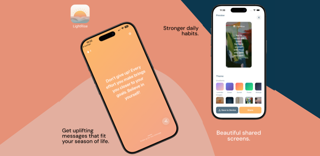 LightRise app screenshots